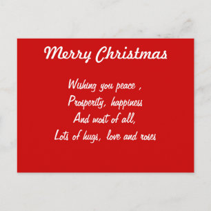 Wishing you love christmas postcards