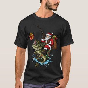 Wishing You Reel Nice Fishmas Funny Bass Fishing C T-Shirt