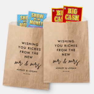 Wishing you Riches Wedding Scratchers Favour Bag