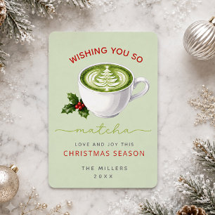 Wishing You So Matcha Love Photo Christmas Card