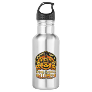 Wishing You Spook Tacular Halloween Pumpkins Cowbo 532 Ml Water Bottle