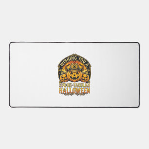 Wishing You Spook Tacular Halloween Pumpkins Cowbo Desk Mat