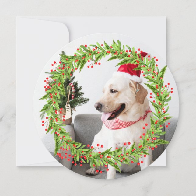 Wishing You the Best Holiday Season Round Photo (Front)