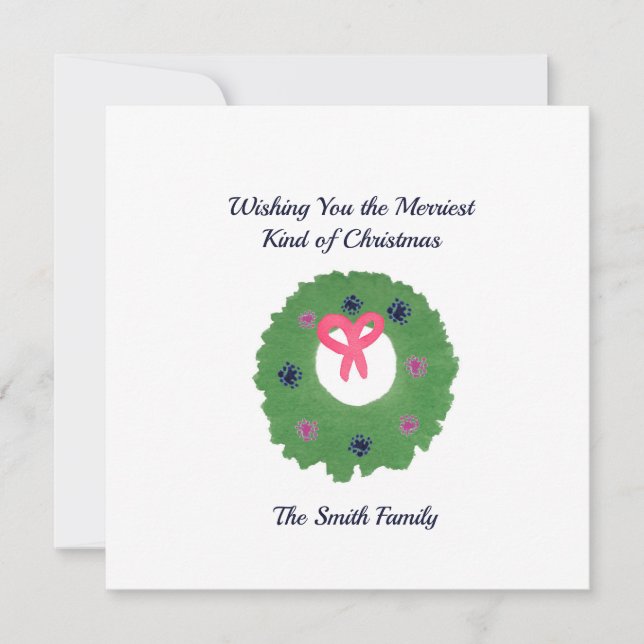 Wishing you the Merriest Kind of Christmas Card (Front)