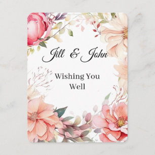  Wishing You Well Card   Wedding Floral Enclosure