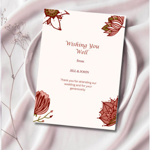 Wishing You Well Floral Wedding Thank You Card