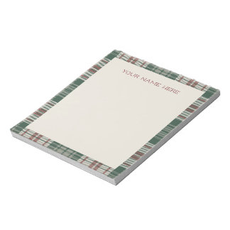 Wishlist Note Pad - Classic Christmas Plaid