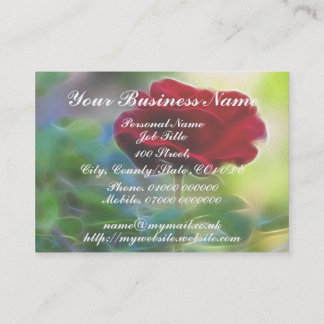 Wisper Softly, Romantic Red Rose Business Card