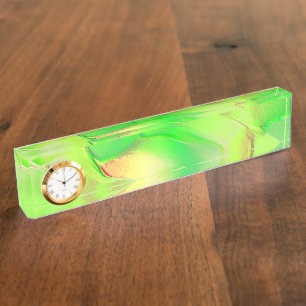 Wispy carved in aged vivid green? nameplate