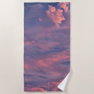 Wispy clouds beach towel