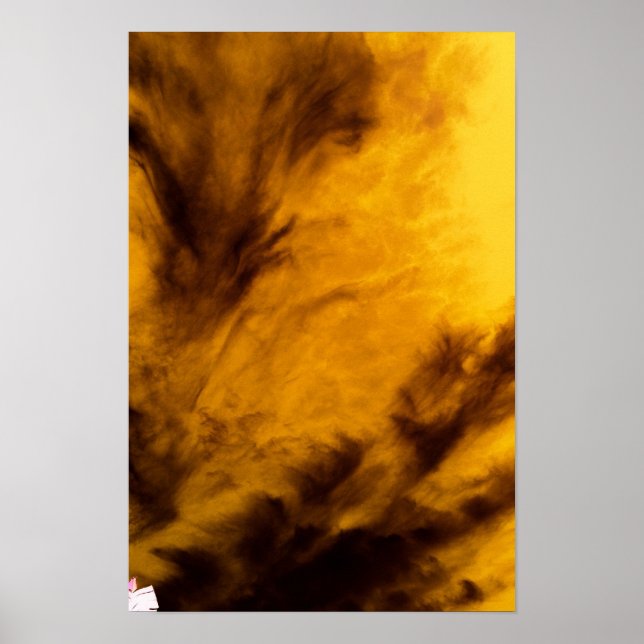 Wispy Clouds - Golden Poster (Front)