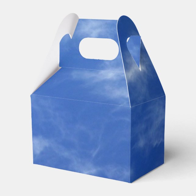 Wispy Clouds in Blue Sky Favour Box (Front Side)
