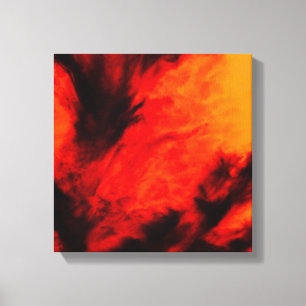 Wispy Clouds - Orange Canvas Print