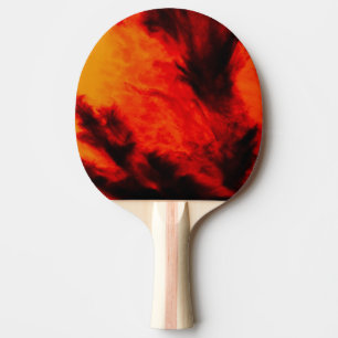 Wispy Clouds Orange Ping Pong Paddle