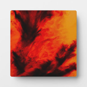 Wispy Clouds - Orange Plaque