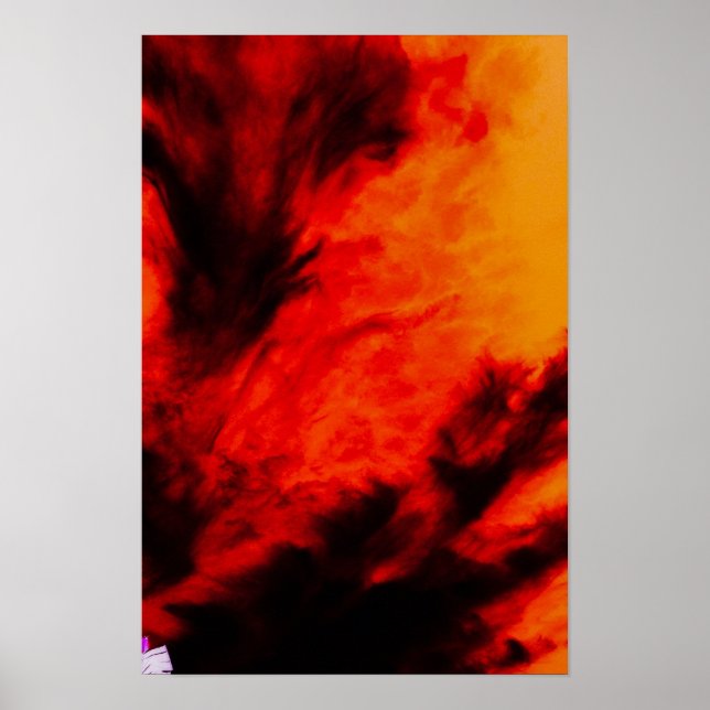 Wispy Clouds - Orange Poster (Front)