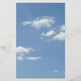 Wispy Clouds Powder Blue Sky Stationery
