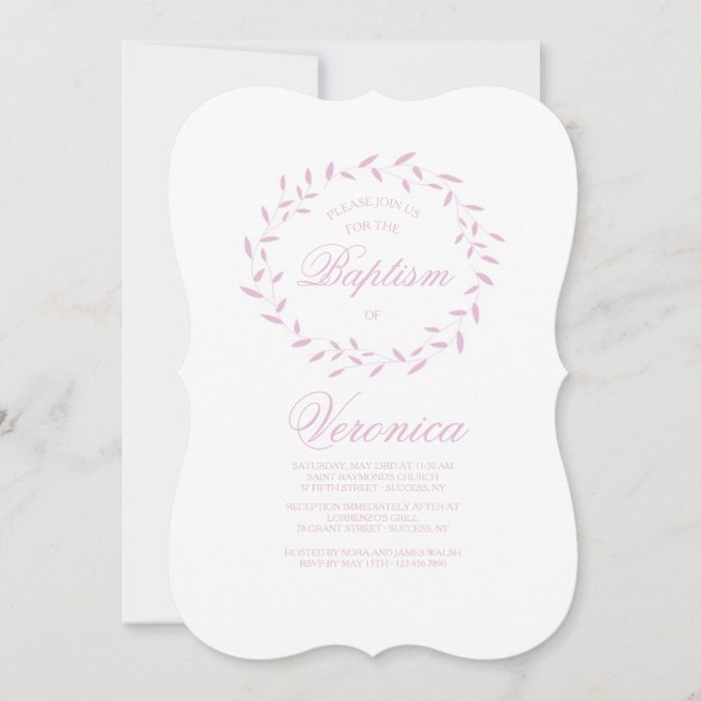 Wispy Wreath Invitation (Front)