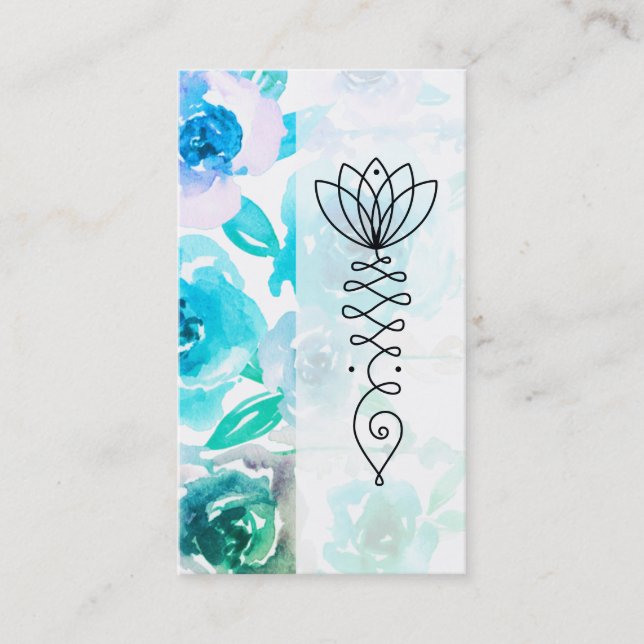 *~* Wisteria and Roses Flowers Path of Nirvana Business Card (Front)