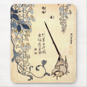 Wisteria and Wagtail Mousemat