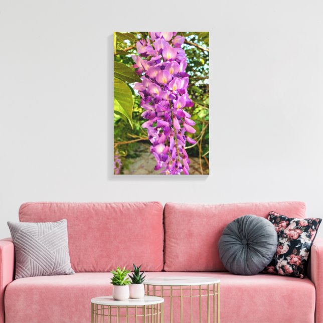 Wisteria Bloom Canvas Print (Insitu(LivingRoom))