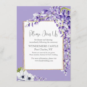 Wisteria Blooms Wedding Enclosure Card