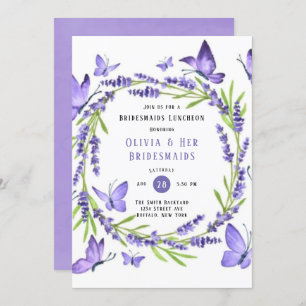 Wisteria & Butterflies Bridesmaids Luncheon Invitation