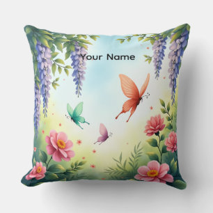 Wisteria Butterflies Pillow