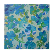 Wisteria Dream Floral Ceramic Tile