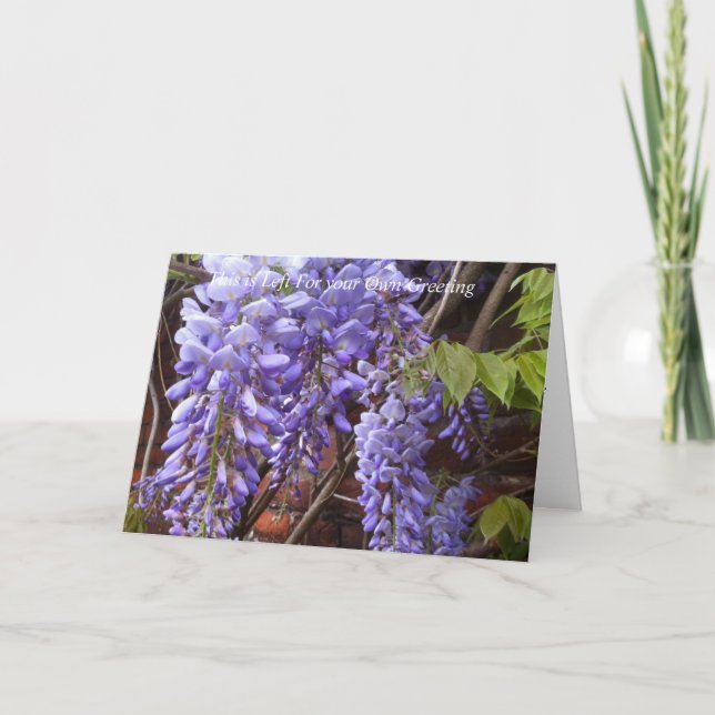 Wisteria Editable Greeting Card (Front)