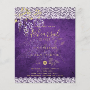 Wisteria Floral Lace REHEARSAL DINNER INVITE