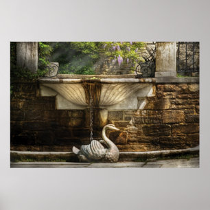 Wisteria - Fountain Poster