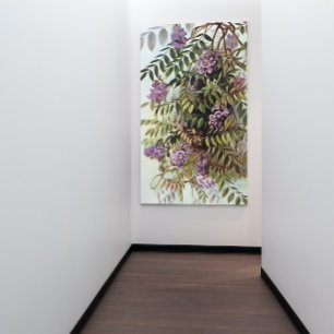 Wisteria Frutescens Botanical Art Painting Canvas Print