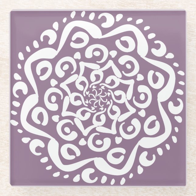 Wisteria Glass Coaster (Front)
