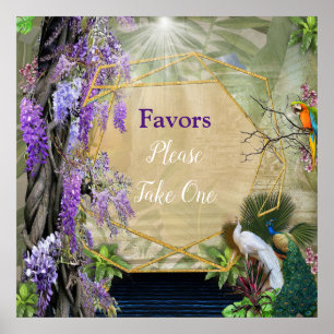 Wisteria & Large birds, Dreamscape Themes  Poster