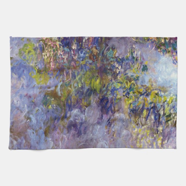 Wisteria (left half) by Claude Monet Tea Towel (Horizontal)