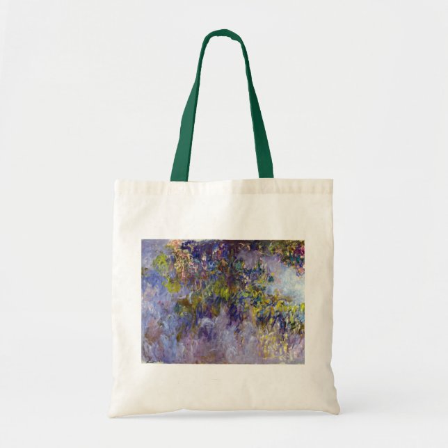 Wisteria (left half) by Claude Monet Tote Bag (Front)