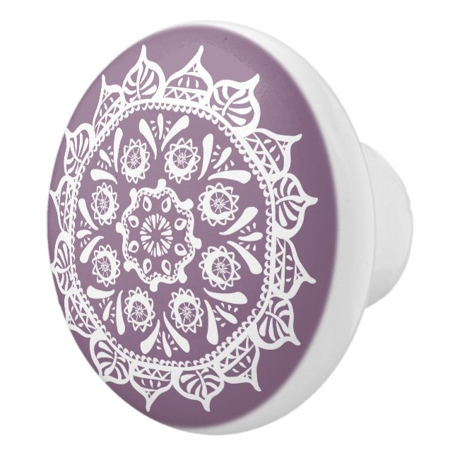 Wisteria Mandala Ceramic Knob (Right)