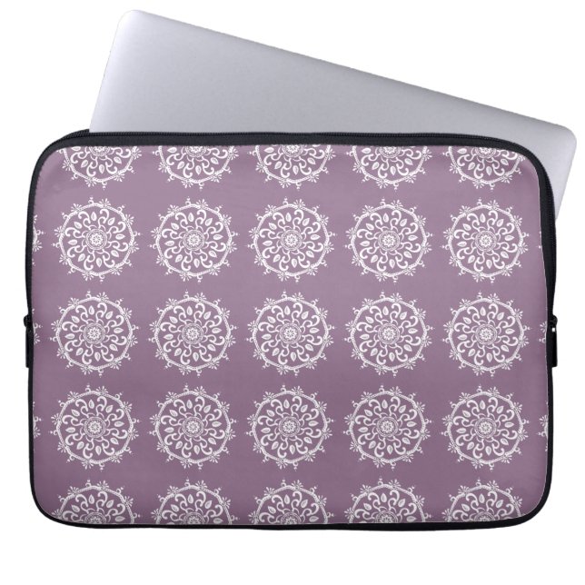 Wisteria Mandala Laptop Sleeve (Front)