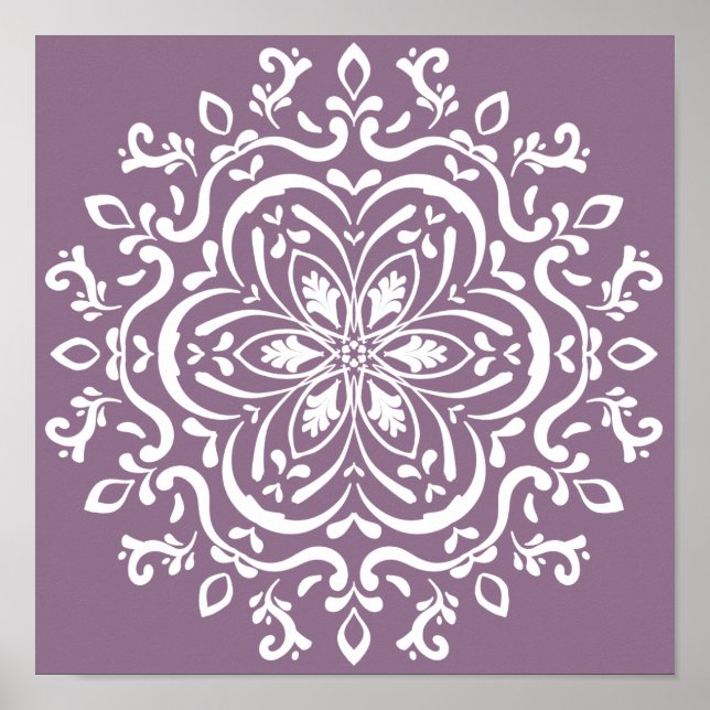 Wisteria Mandala Poster (Front)