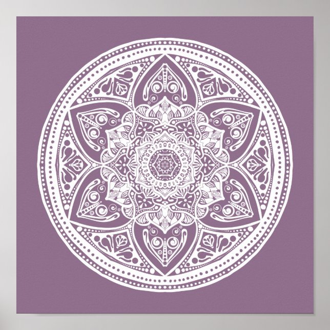Wisteria Mandala Poster (Front)