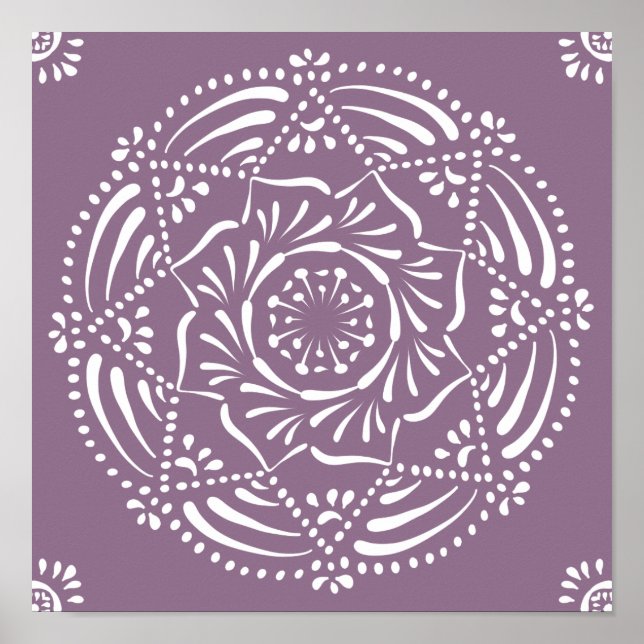Wisteria Mandala Poster (Front)