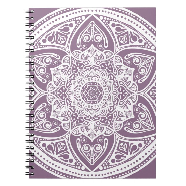 Wisteria Mandala Spiral Notebook (Front)