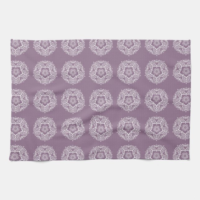 Wisteria Mandala Tea Towel (Horizontal)
