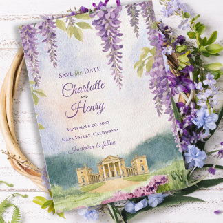 Wisteria Manor Estate Garden Wedding Save The Date
