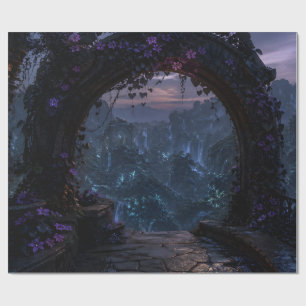 Wisteria Moon Arch Wrapping Paper