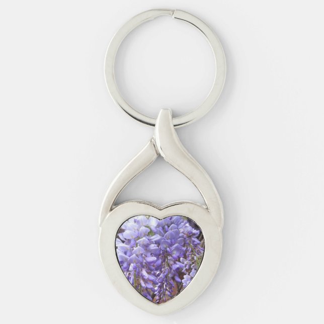 Wisteria Mother’s Day Heart Shaped Key Ring (Front)