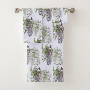 Wisteria Profusion Colour Customise Bath Towel Set