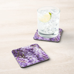 Wisteria Purple Floral Blossom Tree Violet Coaster