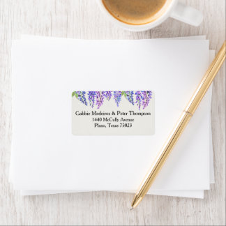 Wisteria Purple Flowers Botanical Garden Label